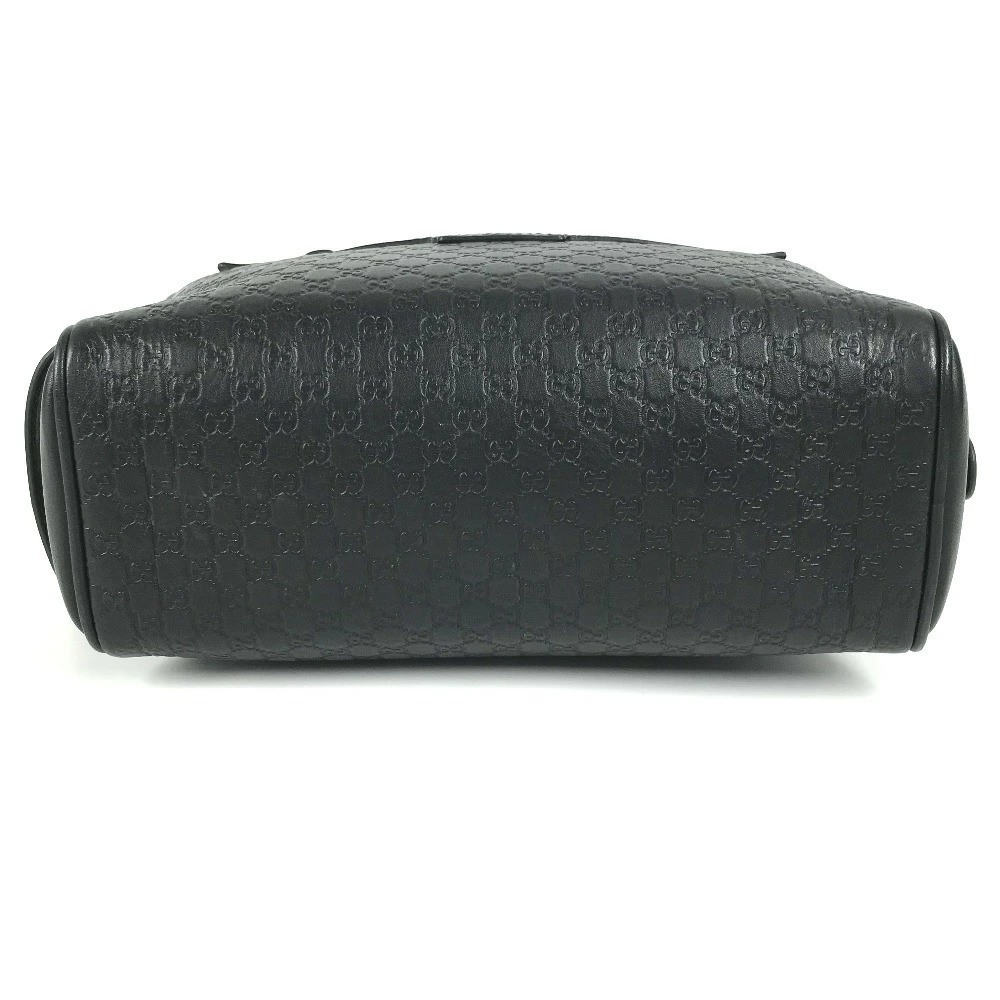 GUCCI Guccissima GG Logo Clutch Bag Clutch Handle Shoulder Leather Black - Picture 5 of 15
